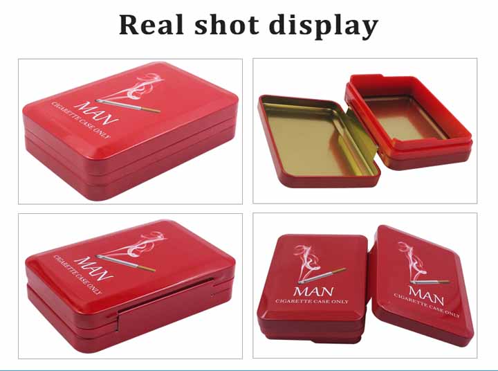 Cigarette Tins With Hinged Lid